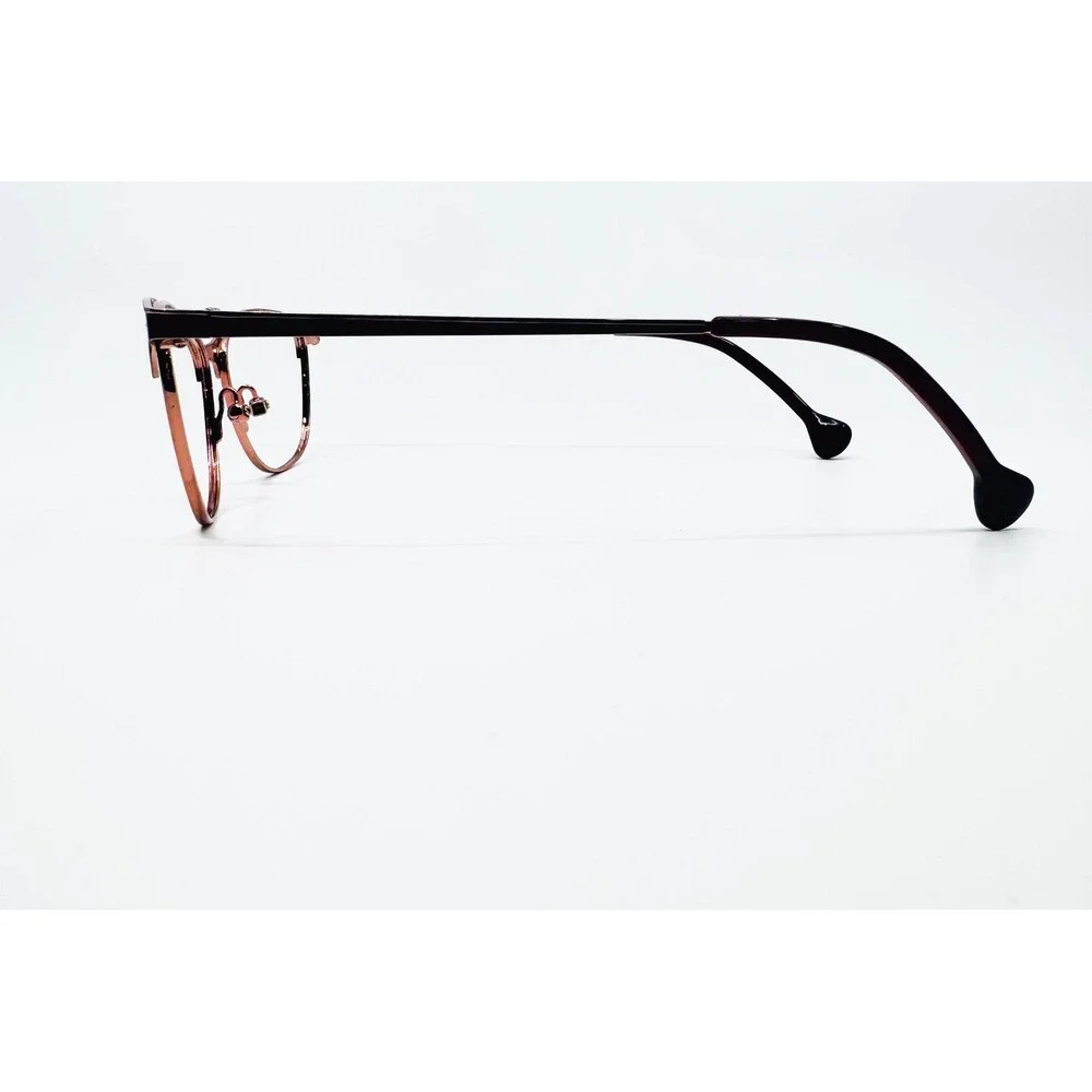 Lisa Loeb Beyond 16 Eyeglasses Women Berry Rose Gold Cat Eye 48-14-130